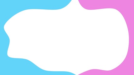 White frame background with blue and pink-purple color patches, abstract pattern, minimal design