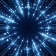  technology concept Digital binary code matrix background, scientific technology data binary code network conveying connectivity, complexity and data flood of modern digital age. Generative ai