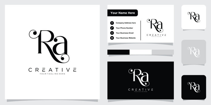 Initial RA or AR Logo Design Vector Template
