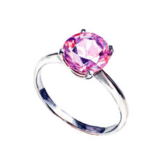 Engagement Ring Isolated on transparent background Remove png, Clipping Path, pen tool