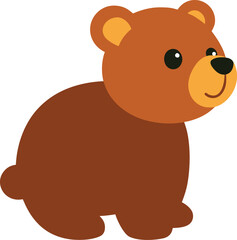 A brown teddy bear Vector illustration