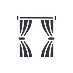 Drapes Decoration Icon Interior Design Element