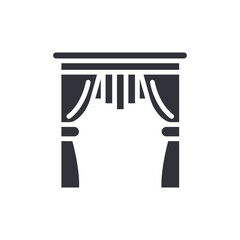 Curtain Illustration Symbol Decoration Interior Design Icon