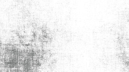 white background with scattered grey dots and textured patterns creating distressed effect.