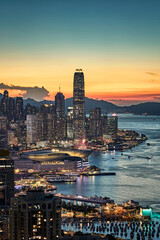 Fototapeta premium hong kong skyline at night