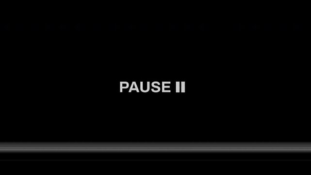 Pausing VHS video tape screen overlay on transparent Background Footage 4K