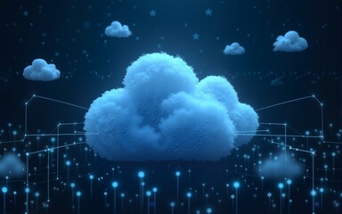 Cloud data sharing background, ai generated. High quality