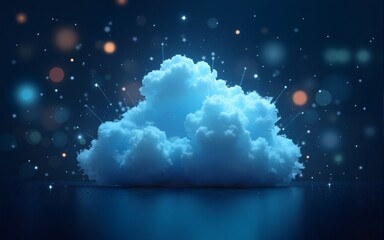 Cloud data sharing background, ai generated. High quality