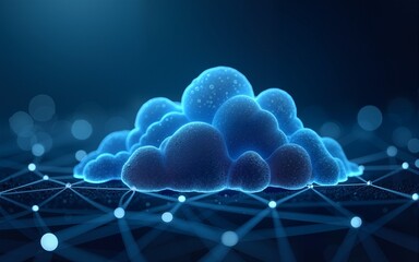 Seamless cloud computing network background pattern. High quality