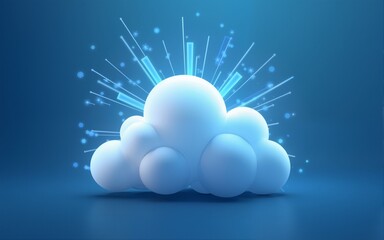 background image illustration of cloud data storage. High quality