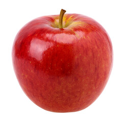 Red apple isolated, fresh red apple, transparent PNG, PNG format