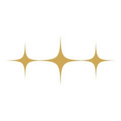 Golden Sparkle Light Star Icons Minimal Japanese Design