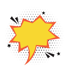 halftone style blank speech bubbles retro comic background