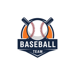 Vector art of baseball team logo, ideal for sports branding, tournament logos, or athletic merchandise