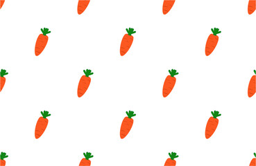 seamless pattern with orange carrot