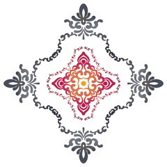 set of floral elements