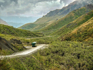 The road to Denali National Park, Alaska