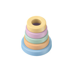 Stacked rings toy pyramid