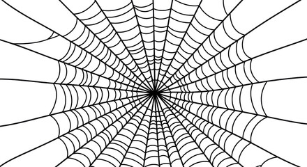 Obraz premium Eerie spiderweb design for Halloween themes, perfect for spooky season promotions or dark web concepts, adding a touch of mysterious intrigue and shadowy allure