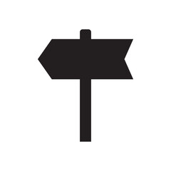 Signpost icon, vector sign, isolated on white. Guidepost symbol, logo illustration. Editable fill. Pixel perfect vector graphics 