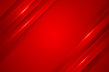 Bright red abstract background with dynamic diagonal shapes and glossy light effects. Energetic modern design perfect for sale banners, marketing materials, and promotional visuals.