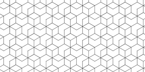 Vector abstract tile wall grid line box and metal cube creative geometric fabric abstract tiles gradient web triangle diamond honeycomb hexagon art texture background.	
