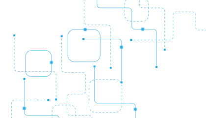 Abstract futuristic technology background. Technology background with crossed lines and dots.