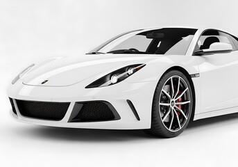 Fototapeta premium Front view of a generic and brandless moder car