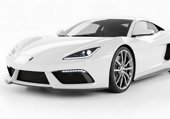Fototapeta premium Front view of a generic and brandless moder car