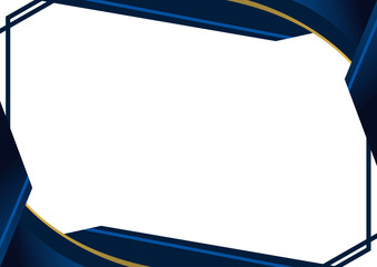 luxury modern elegant blue navy and golden certificate border frame design