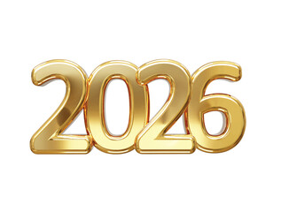 Shiny New year text effect 2026 illustration