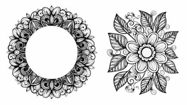 Elegant floral mandala with space for text, ideal for invitations, greetings, and creative designs