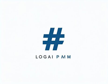 Hashtag Logo Design for Logai PMM - A Modern and Minimalist Symbol.