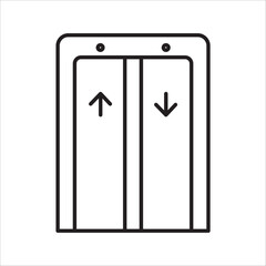 elevator icon , lift line symbol vector illustration on white background
