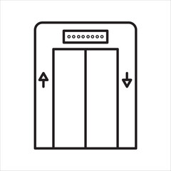 elevator icon , lift line symbol vector illustration on white background