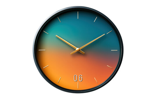Gradient Dial Timepiece isolated on a transparent background