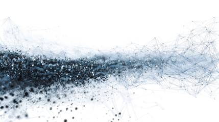 Abstract swirling light and texture on a dark background isolated on transparent background