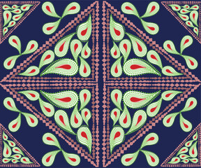 seamless floral pattern with paisley art 