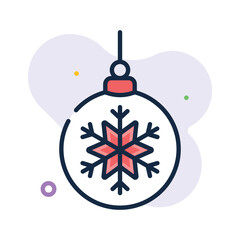Obraz premium A well designed flat outline style icon of decorative bauble