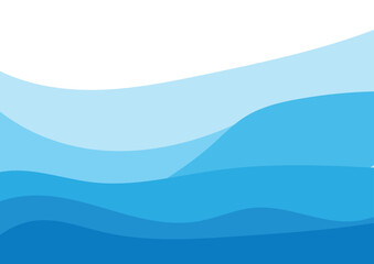 Blue Wave Layers – Abstract Water Gradient Flow Background Design. Water wave abstract backdrop. Blue ocean wave layer
