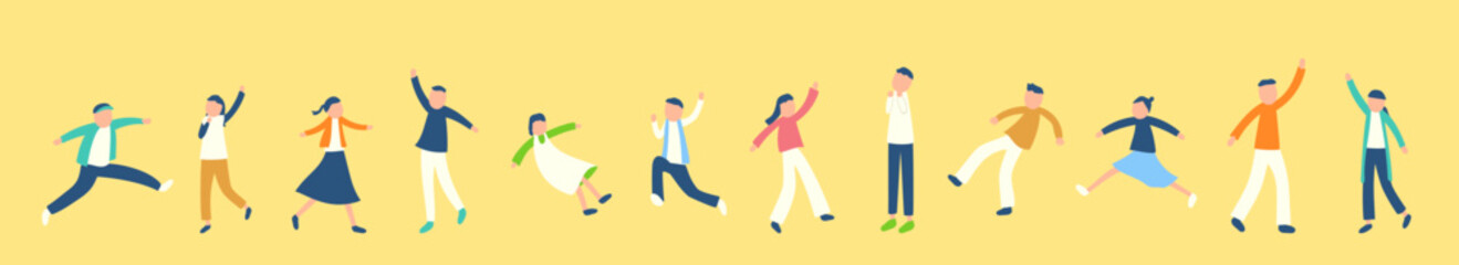 ポイントに使える人々のイラスト