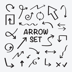 Hand-Drawn Arrow Vector Set