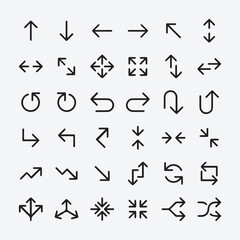 Editable Directional Arrow Vectors
