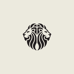 vector illustration of a silhouette of a lion