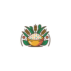 rice bowl with paddy