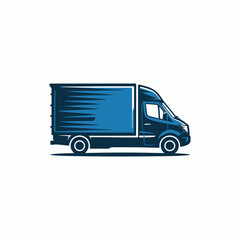 blue delivery van