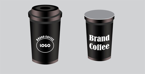 coffee cup icon set. cups of coffee tea collection. hot drink icon. disposable cup. cup coffe with steam. flat style. vector illustration. vector graphic