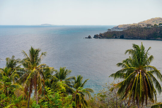 View from Malimbu Hill towards Gili Trawangan, Lombok, Indonesia