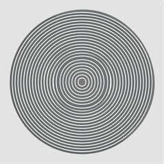 Fototapeta premium Concentric circles pattern in gray, creating an optical illusion.