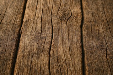 Obraz premium The aged wooden plank with natural cracks and patterns tells the timeless story of rural craftsmanship.